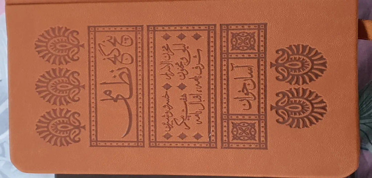 پنج گنج نظامی گنجوی آسان خوان (جلد سخت، چرم، لبه رنگی، پل دار) لیوسا